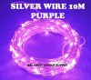 USB LED 10M FAIRY LIGHT SILVER WIRE PURPLE LED