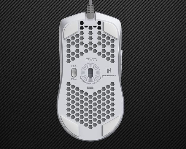 Tecware EXO L+ Wired 12K DPI RGB Gaming Mouse White