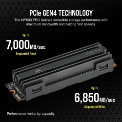 Corsair MP600 PRO M.2 NVMe PCIe Gen4x4 SSD - 1TB