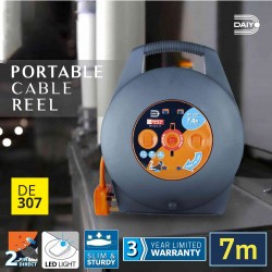 DAIYO DE307 7M CABLE REEL