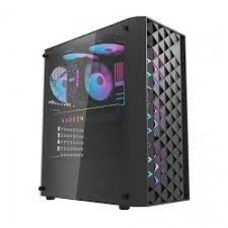 DarkFlash DK351 TG Black (w/4 ARGB Fans)