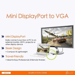 J5CREATE MINI DISPLAYPORT TO VGA ADAPTER JDA112