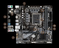 Gigabyte H610M H DDR4    Motherboard