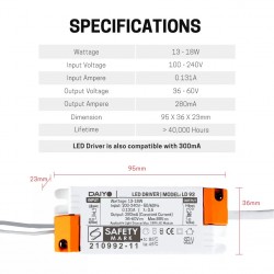 DAIYO LED DRIVER LD-93 13W-18W