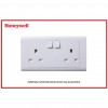 HONEYWELL BY MK 2 GANG SWITCHED SOCKET OUTLET 13A R2747WHI