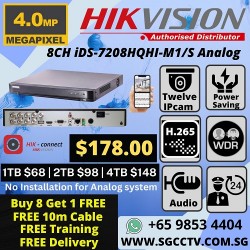 HIKVISION 8-CH1080P 1U H.265 ACUSENSE DVR iDS-7208HQHI-M1/S