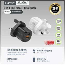 7-STAR 20W PD Charger Adapter BLACK