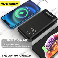 VDENMENV FAST CHARGE 20000MAH POWER BANK DP10 (WHITE COLOR)