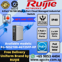 Ruijie 6-Port Switch RG-NIS2100-4GT2SFP-HP Cloud Managed