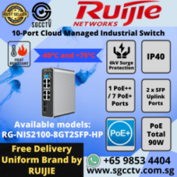 Ruijie 10-Port Switch RG-NIS2100-8GT2SFP-HP Cloud Managed