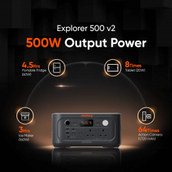 JACKERY 500 WATT EXPLORER 500 V2 PORTABLE POWER STATION