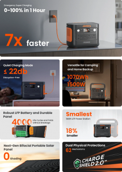JACKERY 1000 WATT EXPLORER 1000 V2 PORTABLE POWER STATION