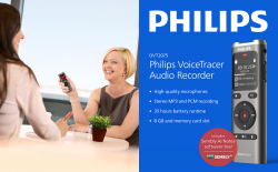 PHILIPS DUAL MICROPHONE VOICE & AUDIO RECORDER DVT2075