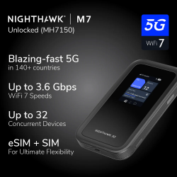 NETGEAR NIGHTHAWK MH7150 M7 5G WIFI 7 PORTABLE HOTSPOT