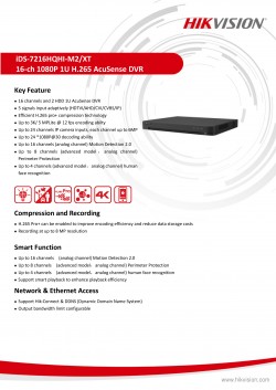 HIKVISION IDS-7216HQHI-M2/XT 16 CHANNEL DUAL BAY DVR