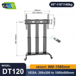 KALOC DT120 MOTORIZED HEIGHT ADJUST 65" TO 110" UP TO 140KG