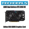 ASUS Dual GeForce RTX 3050 OC Edition 8GB GDDR6 GPU