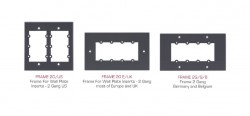 Kramer FRAME-2G Frame For Wall Plate Inserts - 2 Gang