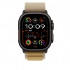 APPLE MYQ13FE/A 49mm Tan Alpine?Loop -?Medium - Black Titani