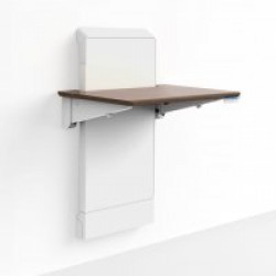Ergotron 24-804-S894 WorkFit Elevate Wall Desk, Snow & Walnu