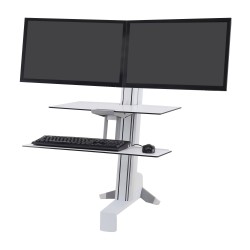Ergotron 33-349-211 WorkFit-S, Dual Sit-Stand, Worksurface &