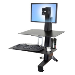 Ergotron 33-350-200 WorkFit-S, Single-LD, Worksurface & Larg