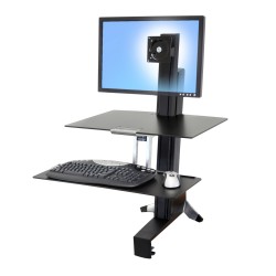 Ergotron 33-351-200 WorkFit-S, Single-HD, Worksurface & Larg