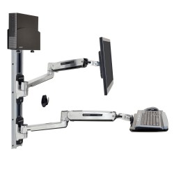 Ergotron 45-359-026 LX Sit Stand Wall Mount System, Small Bl