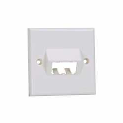 Panduit CFP86S2IWY Faceplate, 2 Port, 86x86 Sloped, Off Whit