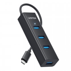 Unitek Y-3089Z01 USB 5Gbps CM TO 4 Port Hub 30cm+Type C,  UN