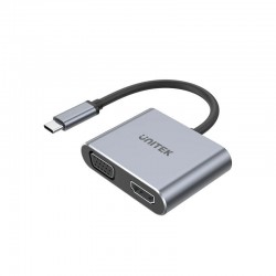 UNITEK V1126A 2-in-1 USB-C to HDMI(4K 60Hz) + VGA MST Adapte