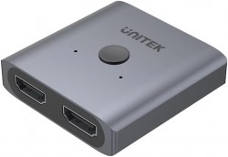 UNITEK V1127A 4K Aluminium HDMI 2.0 Switch 2-To-1 Bi-Directi
