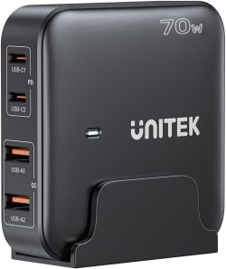 UNITEK P1228A 70W 4-in-1 Desktop GaN Charger (2*USB-C PD + 2
