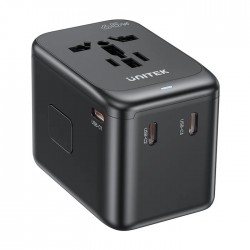UNITEK P1122A 65W Universal Travel Power Adapter (3*USB-C PD
