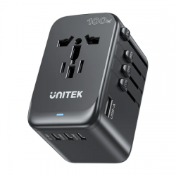 UNITEK P1123A 100W Universal Travel Power Adapter (3*USB-C P