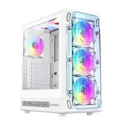 GameMax T20 WH M-ATX White Chassis,0.8/1.0mm Steel