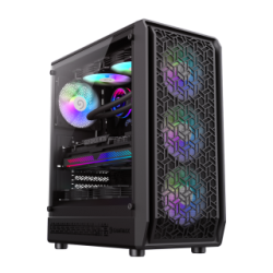 GameMax FORGE AB  ATX Black Chassis Front bezel grille desig