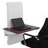 Ergotron 24-804-S894 WorkFit Elevate Wall Desk, Snow & Walnu