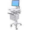 Ergotron SV43-1330-0 StyleView Cart with LCD Pivot, 3 Drawer