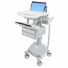 Ergotron SV44-1122-3 StyleView Laptop Cart, LiFe Powered, 2 