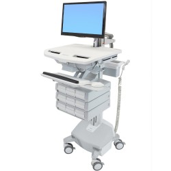 Ergotron SV44-1292-1 StyleView Cart with LCD Arm, LiFe Power