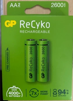 GP GPRHC272E045 ReCyko 2600mAh 2 AA 