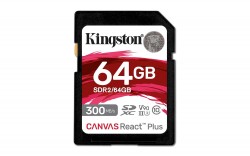 Kingston SDR2/64GB  CANVAS REACT PLUS SD 64GB  Class 10, UHS