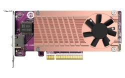 QNAP 2 x PCIe Gen3 NVMe SSD & 1 x 10GbE port expansion card 