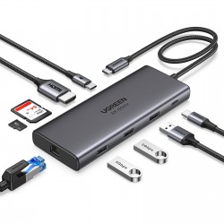 UGREEN CM615-90912 Revodok Pro 209 USB-C to 2*USB 3.1+1*USB-