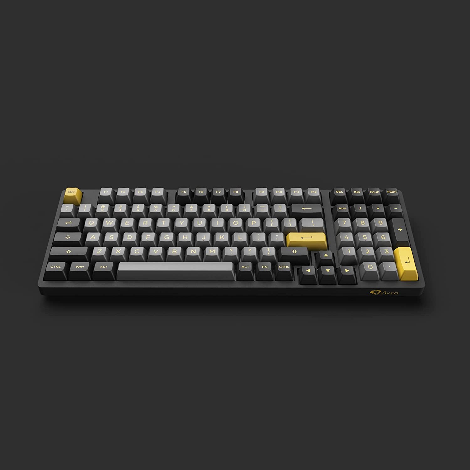 black and gold mechanical keyboard