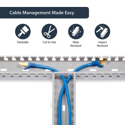 Startech.Com 2x2 Open Slot Wiring Raceway/Duct w.Lid