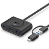 UGREEN 4 Ports USB 3.0 Hub With Type-C USB 3.1 OTG Adapter C