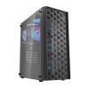 DarkFlash DK351 TG Black (w/4 ARGB Fans)