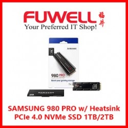 Samsung 980 PRO 2TB NVME M.2 Gen4 SSD with Heatsink